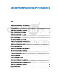 风险管理机构信用风险识别模型更新与内控系统漏洞修复