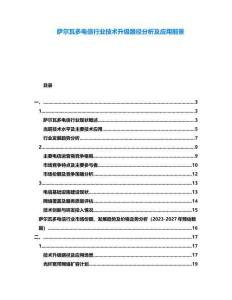 萨尔瓦多电信行业技术升级路径分析及应用前景