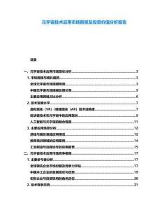 元宇宙技術(shù)應(yīng)用市場前景及投資價值分析報(bào)告