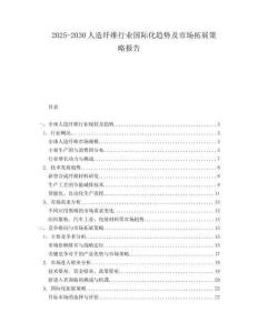 2025-2030人造纖維行業國際化趨勢及市場拓展策略報告