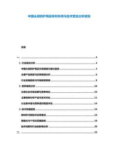中國頭部防護用品專利布局與技術壁壘分析報告