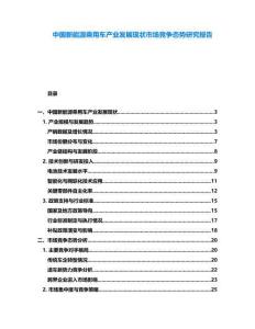 中國新能源乘用車產業發展現狀市場競爭態勢研究報告