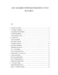 2025-2030超細旦纖維終端應用需求變化與產品升級方向報告