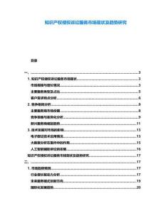 知識產(chǎn)權(quán)侵權(quán)訴訟服務(wù)市場現(xiàn)狀及趨勢研究