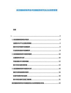 航空器維修保養(yǎng)技術(shù)發(fā)展趨勢(shì)研究及企業(yè)資質(zhì)管理