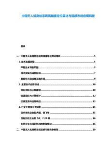 中國(guó)無(wú)人機(jī)測(cè)繪系統(tǒng)高精度定位算法與遙感市場(chǎng)應(yīng)用前景