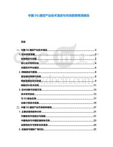 中國5G通信產業技術演進與市場前景預測報告