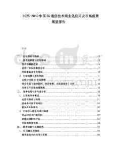 2025-2030中國5G通信技術(shù)商業(yè)化應(yīng)用及市場前景展望報告