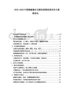 2025-2030中國辣椒醬社交媒體營銷效果評估與策略優化