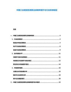 中國(guó)工業(yè)視覺檢測(cè)算法準(zhǔn)確率提升與行業(yè)標(biāo)準(zhǔn)制定