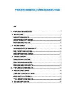 中國電競俱樂部商業(yè)模式與粉絲經(jīng)濟變現(xiàn)渠道分析報告