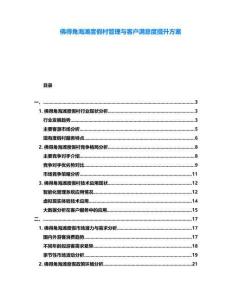 佛得角海灘度假村管理與客戶滿意度提升方案