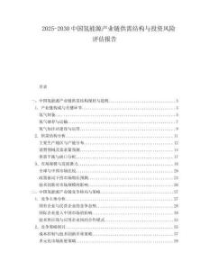 2025-2030中國氫能源產(chǎn)業(yè)鏈供需結(jié)構(gòu)與投資風(fēng)險(xiǎn)評(píng)估報(bào)告