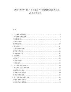 2025-2030中國人工智能芯片市場現(xiàn)狀及技術發(fā)展趨勢研究報告