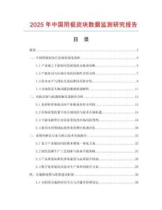 2025年中國陰極炭塊數據監測研究報告