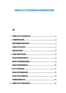 中國(guó)電子支付產(chǎn)業(yè)市場(chǎng)格局及未來(lái)發(fā)展前景研究報(bào)告