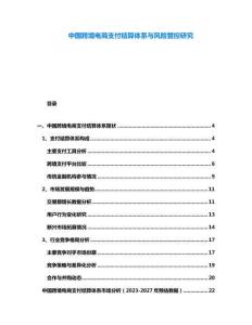 中國(guó)跨境電商支付結(jié)算體系與風(fēng)險(xiǎn)管控研究