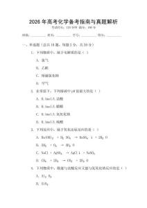 2026年高考化學備考指南與真題解析
