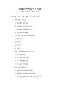 審計理論與實務(wù)與考試