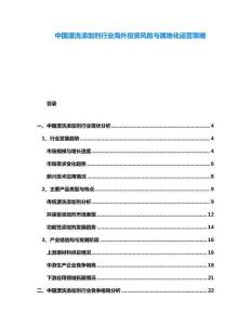 中國漂洗添加劑行業(yè)海外投資風(fēng)險(xiǎn)與屬地化運(yùn)營策略