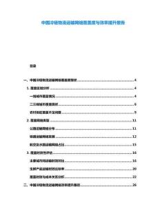 中國冷鏈物流運(yùn)輸網(wǎng)絡(luò)覆蓋度與效率提升報(bào)告