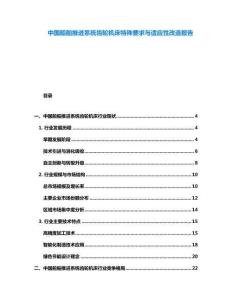 中國(guó)船舶推進(jìn)系統(tǒng)齒輪機(jī)床特殊要求與適應(yīng)性改造報(bào)告