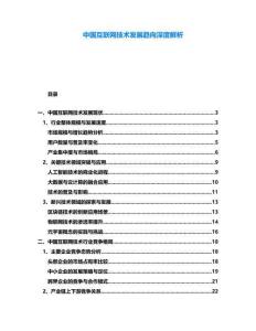 中國(guó)互聯(lián)網(wǎng)技術(shù)發(fā)展趨向深度解析