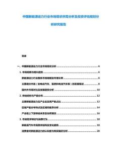 中國(guó)新能源運(yùn)力行業(yè)市場(chǎng)現(xiàn)狀供需分析及投資評(píng)估規(guī)劃分析研究報(bào)告
