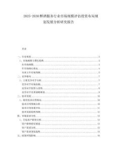 2025-2030醉酒服務(wù)行業(yè)市場(chǎng)規(guī)模評(píng)估投資布局規(guī)劃發(fā)展分析研究報(bào)告