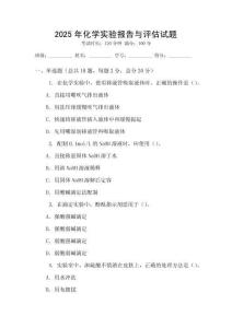 2025年化學(xué)實(shí)驗(yàn)報(bào)告與評(píng)估試題