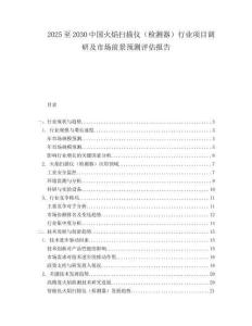 2025至2030中國(guó)火焰掃描儀（檢測(cè)器）行業(yè)項(xiàng)目調(diào)研及市場(chǎng)前景預(yù)測(cè)評(píng)估報(bào)告