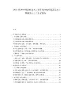 2025至2030墻式砂光機行業(yè)市場深度研究及發(fā)展前景投資可行性分析報告