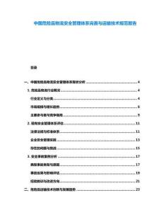 中國危險品物流安全管理體系完善與運輸技術規范報告