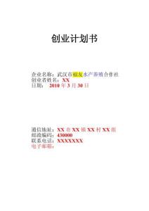 創(chuàng)業(yè)計(jì)劃書示例