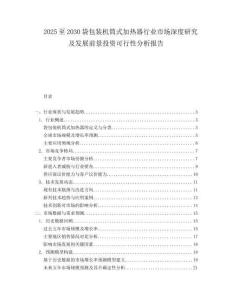 2025至2030袋包裝機筒式加熱器行業市場深度研究及發展前景投資可行性分析報告