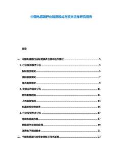 中國電感器行業(yè)融資模式與資本運(yùn)作研究報告