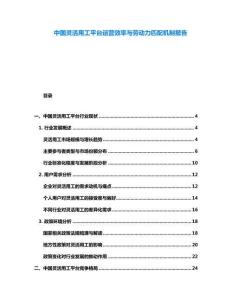 中國靈活用工平臺運營效率與勞動力匹配機制報告