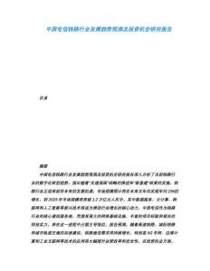 中國(guó)電信鐵路行業(yè)發(fā)展趨勢(shì)預(yù)測(cè)及投資機(jī)會(huì)研究報(bào)告