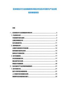 區(qū)塊鏈技術(shù)行業(yè)發(fā)展趨勢詳細分析及技術(shù)創(chuàng)新與產(chǎn)業(yè)應(yīng)用前景展望報告