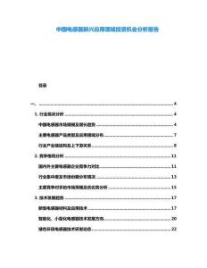 中國電感器新興應(yīng)用領(lǐng)域投資機會分析報告