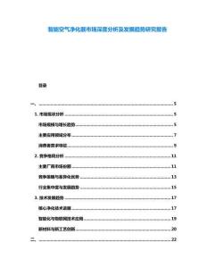 智能空氣凈化器市場(chǎng)深度分析及發(fā)展趨勢(shì)研究報(bào)告