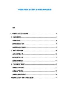 中國磷灰石礦選礦技術(shù)與市場應用研究報告