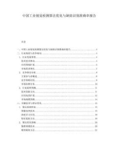 中國(guó)工業(yè)視覺(jué)檢測(cè)算法優(yōu)化與缺陷識(shí)別準(zhǔn)確率報(bào)告