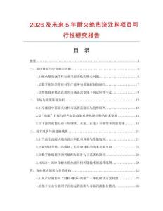 2026及未來5年耐火絕熱澆注料項目可行性研究報告
