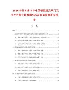 2026年及未來5年中國噴塑啞光雙門雙節(jié)文件柜市場數(shù)據(jù)分析及競爭策略研究報告