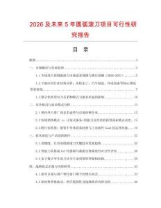 2026及未來5年圓弧滾刀項(xiàng)目可行性研究報(bào)告