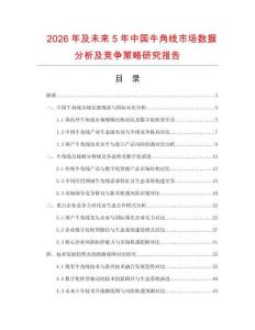 2026年及未來5年中國牛角線市場(chǎng)數(shù)據(jù)分析及競(jìng)爭(zhēng)策略研究報(bào)告