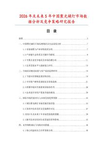 2026年及未来5年中国聚光镝灯市场数据分析及竞争策略研究报告