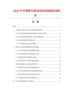 2026年中國數字直流低阻表數據監測報告