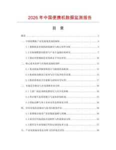 2026年中国便携机数据监测报告
